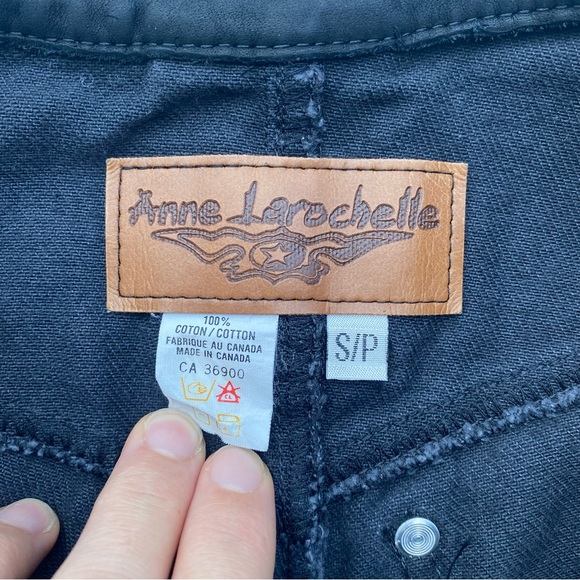 Vintage Anne Larochelle Cotton Black Punk Grunge Anime Pants - Picture 4 of 7